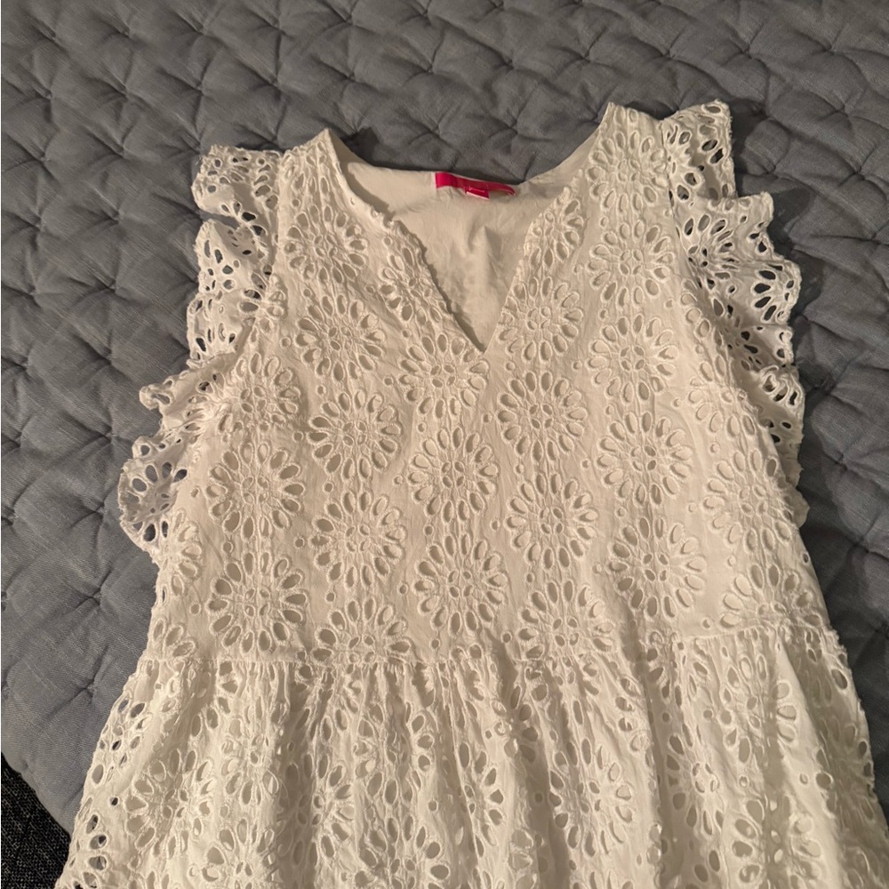 Lilly Pulitzer White Eyelet Blouse